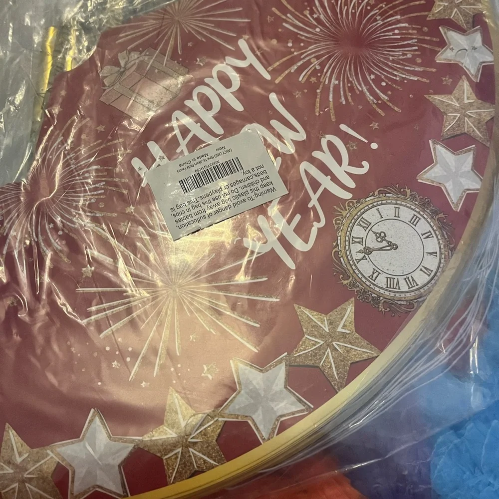 Colorful New Year Party Supplies Set